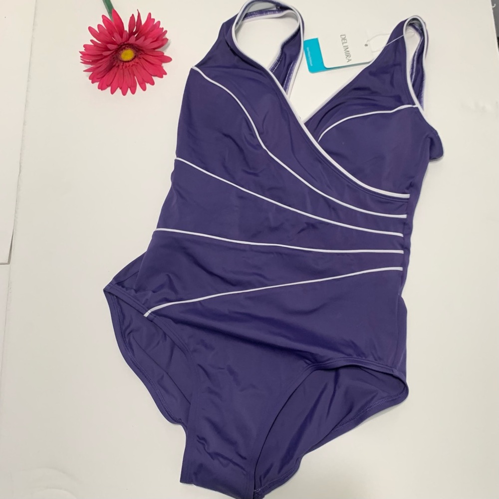 Delimira one piece navy blue swimsuit - Size 2